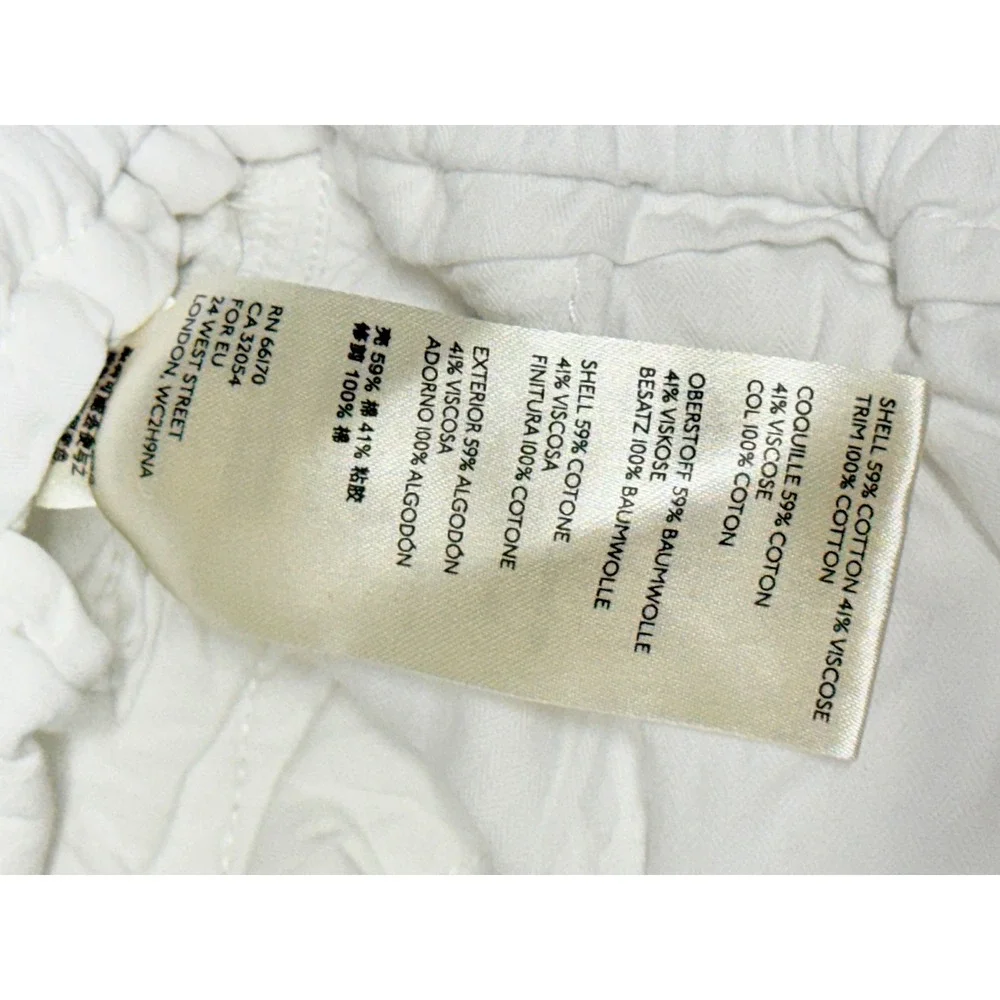 Free People White Paperbag Waist Tapered Pants High Rise Small OB1087851‎